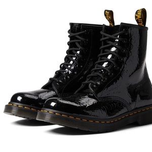 New Dr. Martens 1460 w Black Patent Lamper Boots size 9